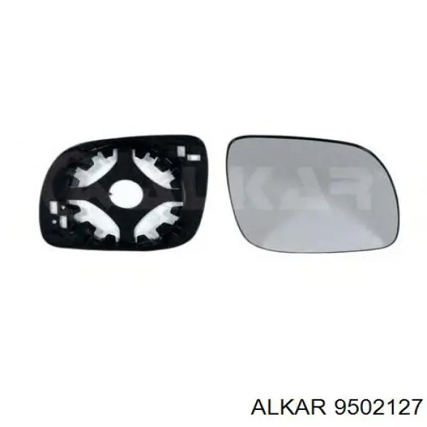 9502127 Alkar cristal de espejo retrovisor exterior derecho