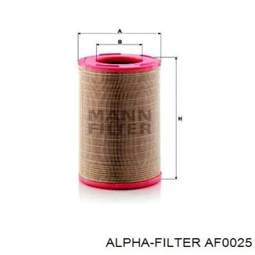 AF0025 Alpha-filter filtro de aire