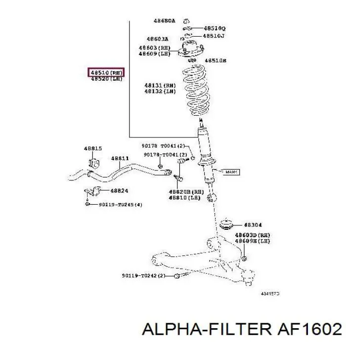 AF1602 Alpha-filter filtro de aire