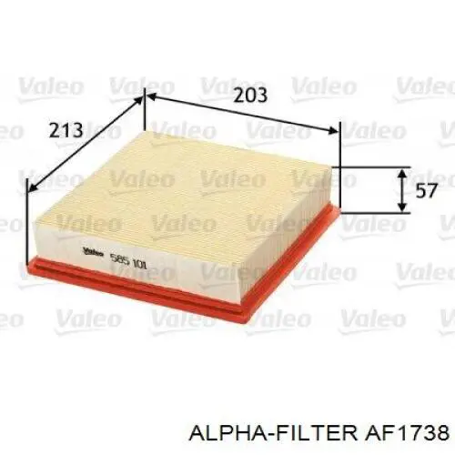 AF1738 Alpha-filter filtro de aire