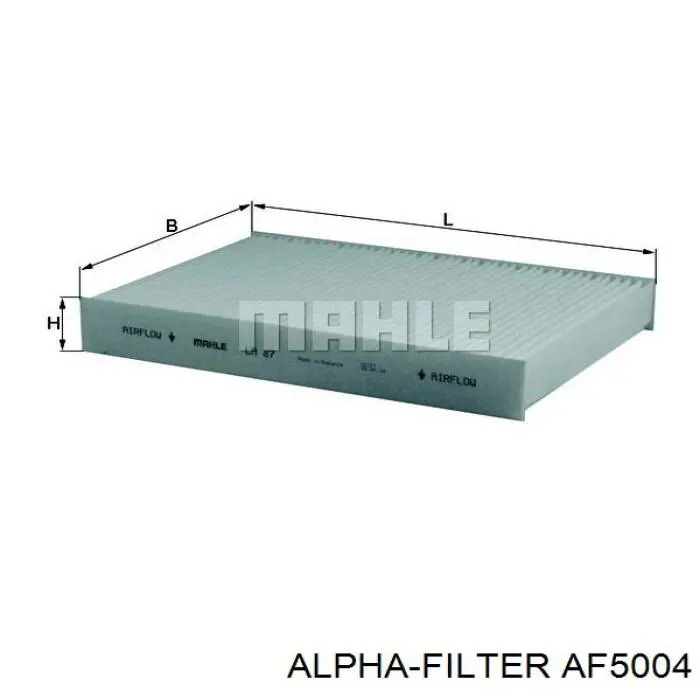 AF5004 Alpha-filter filtro habitáculo