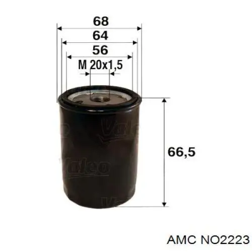 NO-2223 AMC filtro de aceite