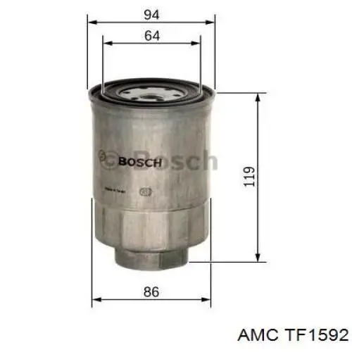 Filtro de gasoil Purro PURPF8016