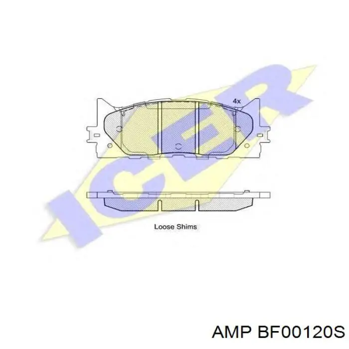 BF00120S AMP/Paradowscy pastillas de freno delanteras