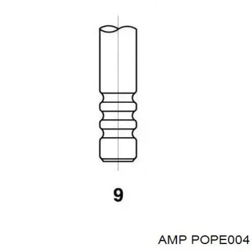 POPE004 AMP/Paradowscy válvula de escape