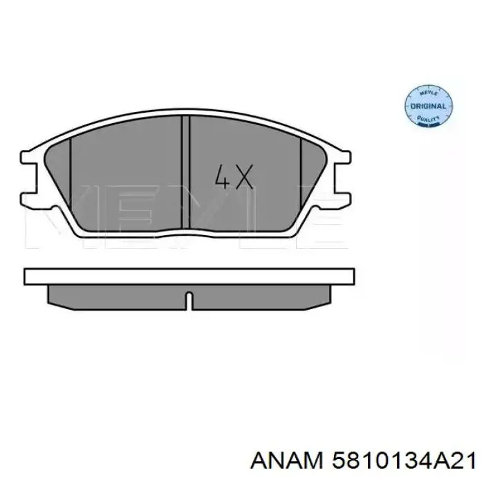 5810134A21 Anam pastillas de freno delanteras