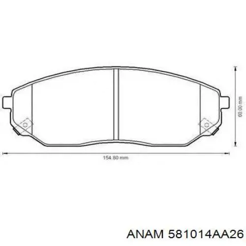 581014AA26 Anam pastillas de freno delanteras