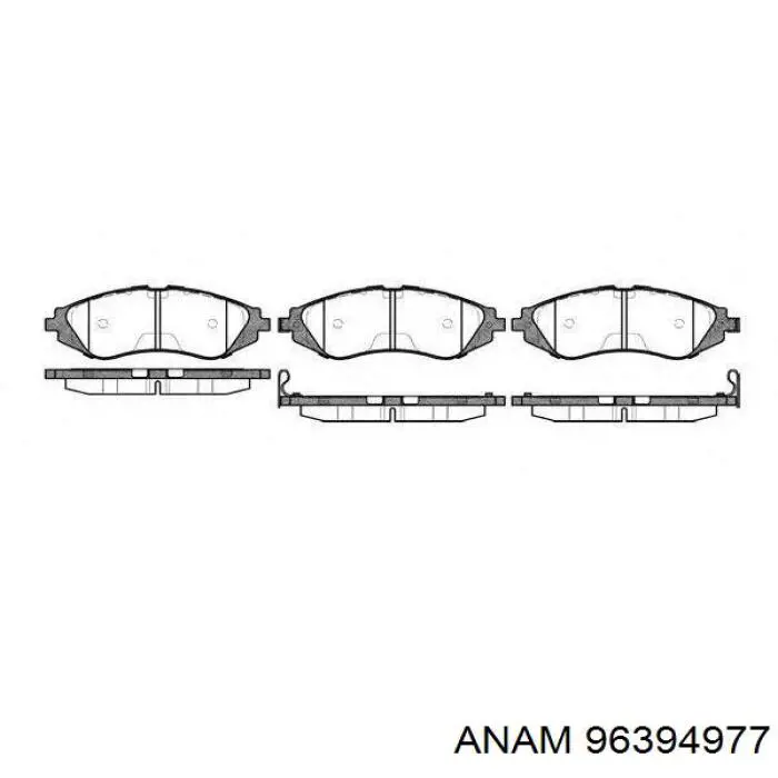 96394977 Anam zapatas de frenos de tambor traseras