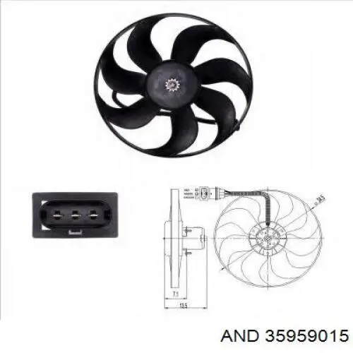 Ventilador de radiador AND 35959015 precio, desde 57,75 EUR
