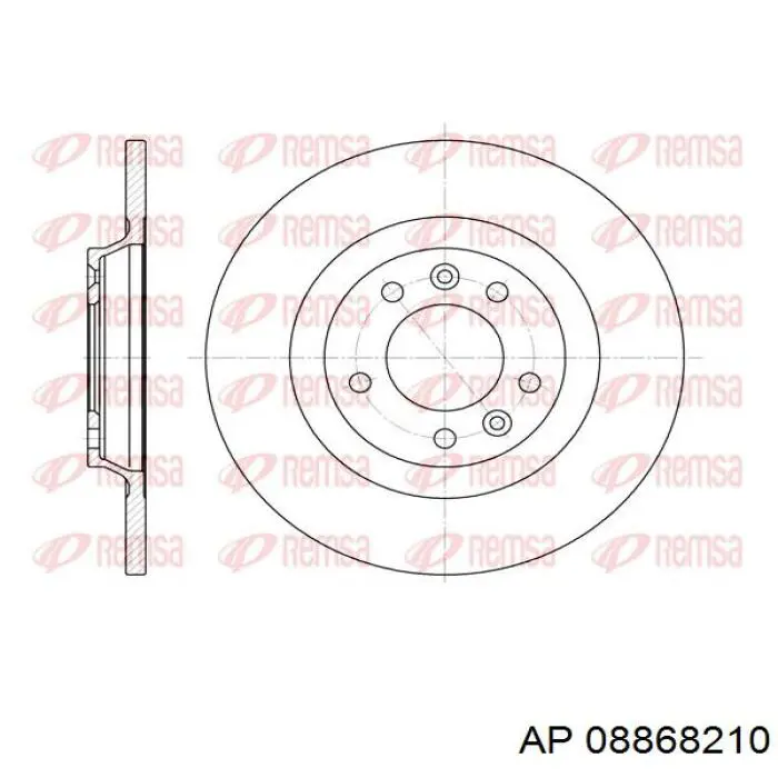 08.8682.10 AP disco de freno trasero