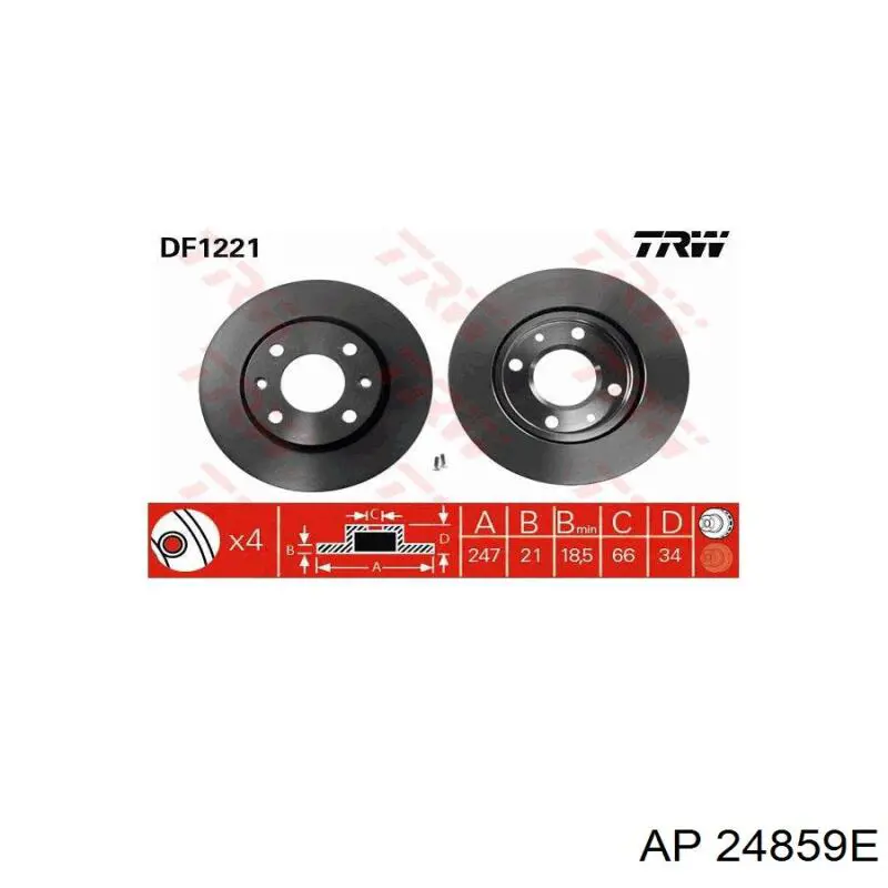 Freno de disco delantero Peugeot 205 1 741A, C