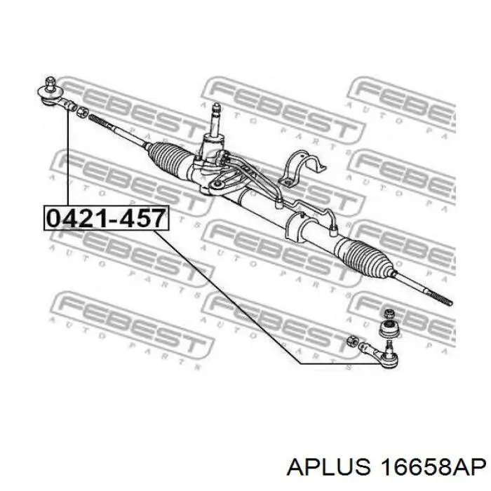 16658AP Aplus rótula barra de acoplamiento exterior