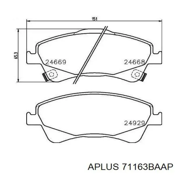 Pastillas de freno delanteras Toyota Corolla E12