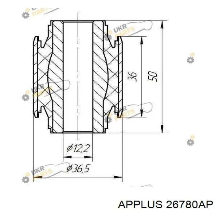 Buje exterior del brazo transversal trasero Aplus 26780AP precio, desde 14,44 EUR