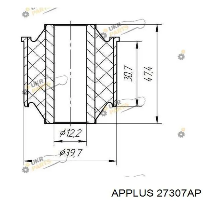 27307AP Aplus suspensión, barra transversal trasera, interior