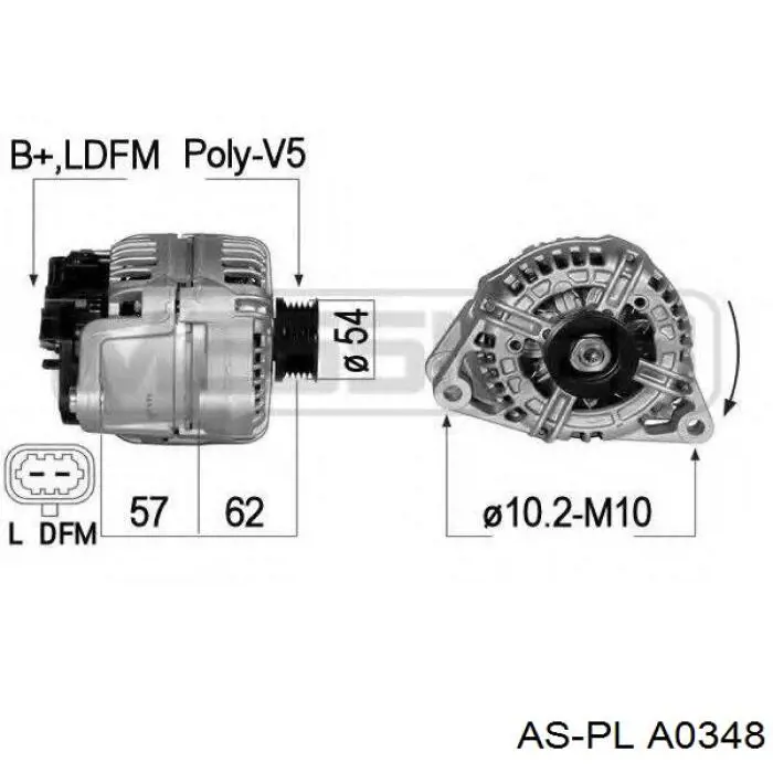 95515977 Peugeot/Citroen Alternador de coche