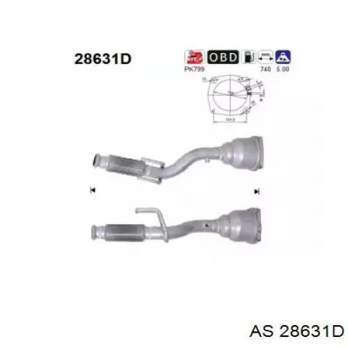 Catalizador AS/Auto Storm 28631D precio, desde 274,49 EUR