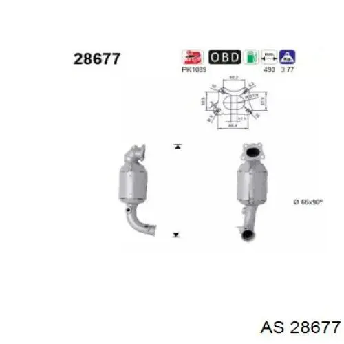 Catalizador AS/Auto Storm 28677 precio, desde 227,15 EUR
