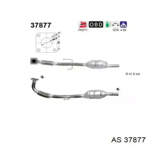 Comprar BM90849H BM Catalysts Tubo de admisión del silenciador de escape delantero