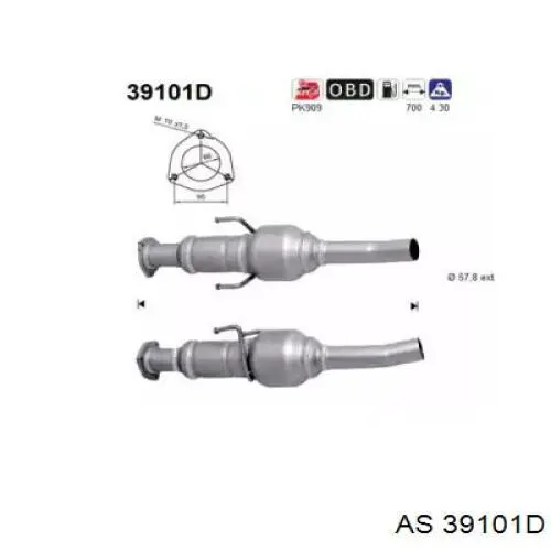 504141541 Iveco Catalizador de gasolina y diésel