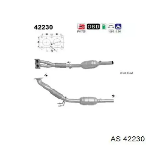 Silenciador, sección delantera Sigam 60180 precio, desde 195,74 EUR