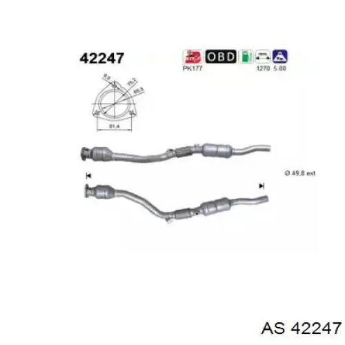 Silenciador de escape delantero  VAG 4B0254501HX precio, desde 381,43 EUR