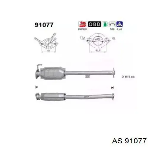 Silenciador central Suzuki 1425065D90 precio, desde 219,83 EUR