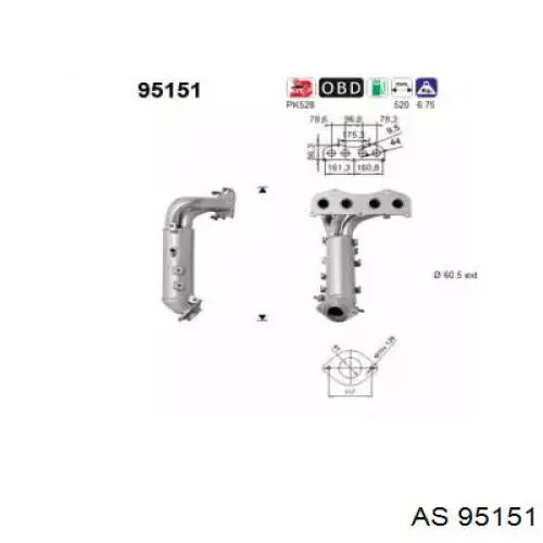 BM91498H BM Catalysts Catalizador de gasolina y diésel