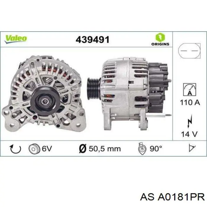 A0181PR AS/Auto Storm alternador