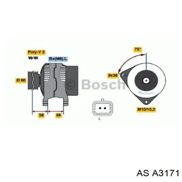Alternador 606ST65 Startcar