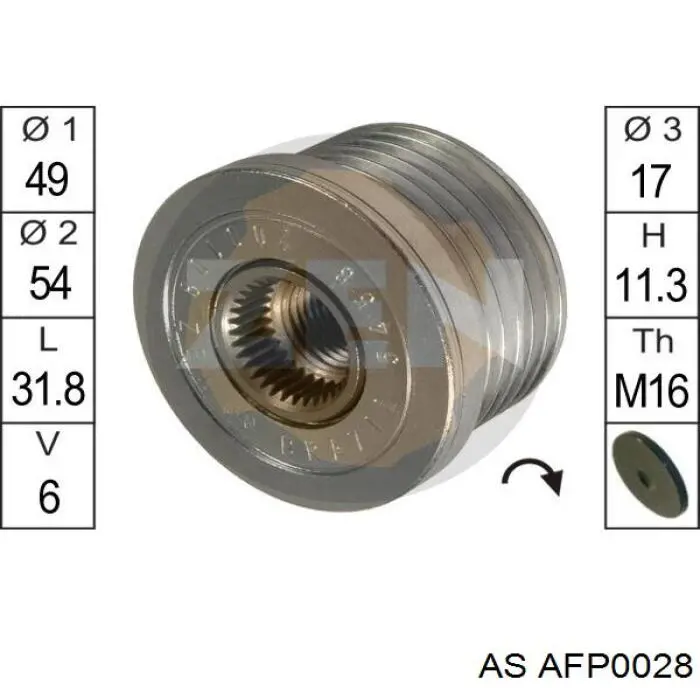 AFP0028 AS/Auto Storm poleas juego de piezas