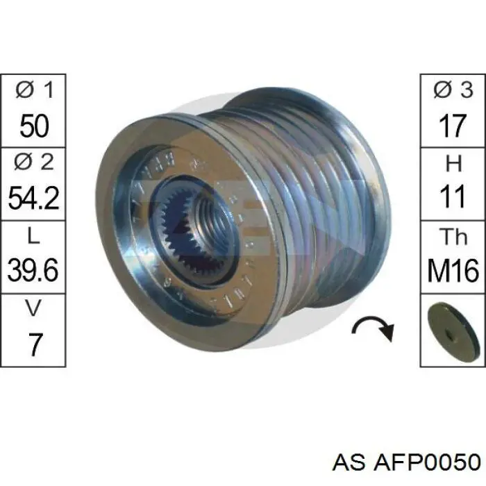 AFP0050 AS/Auto Storm poleas juego de piezas