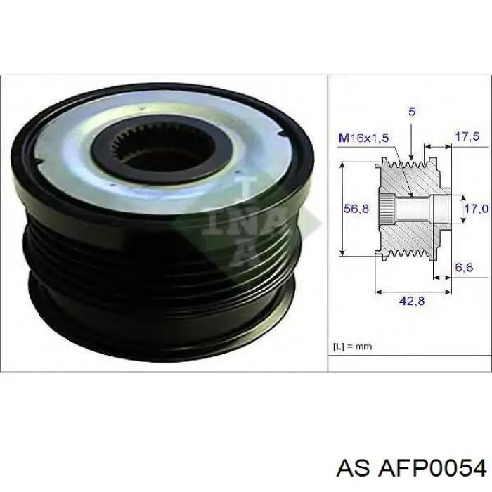 Comprar AFP0054 AS/Auto Storm Rueda libre del alternador