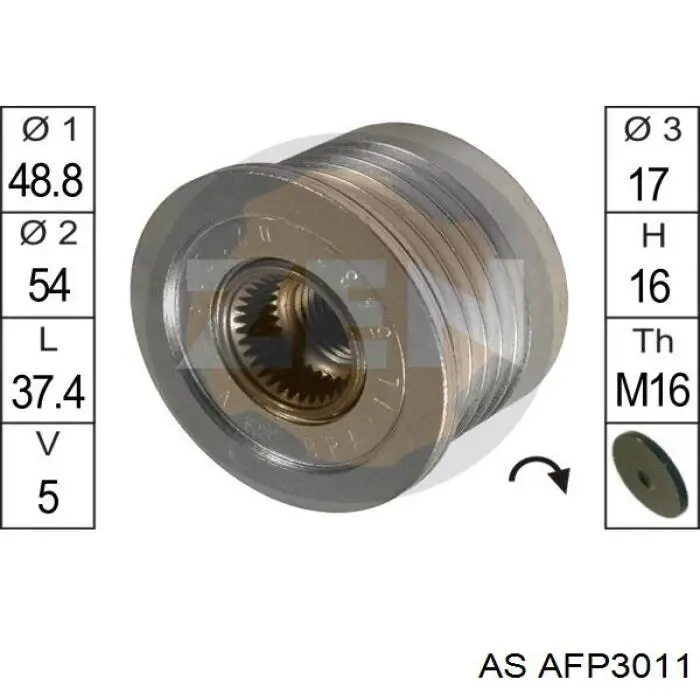 AFP3011 AS/Auto Storm poleas juego de piezas