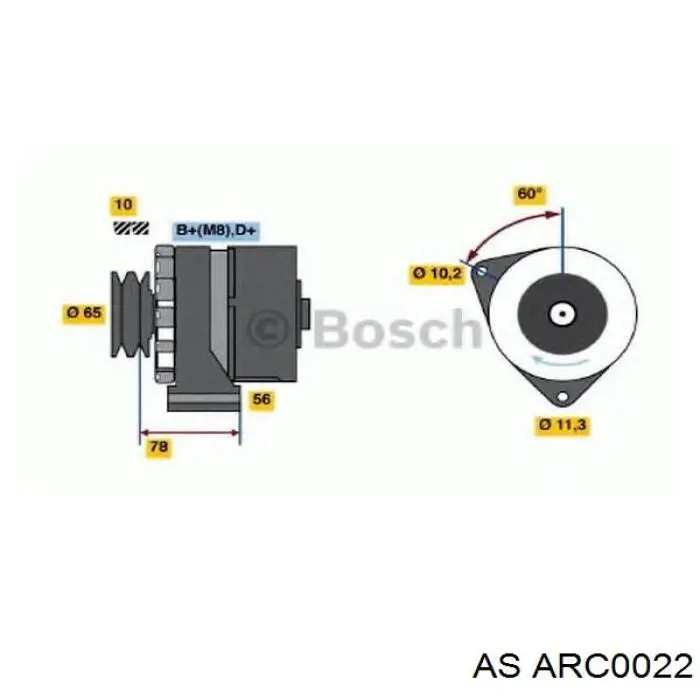 1127320733 Bosch Puente de diodos, alternador