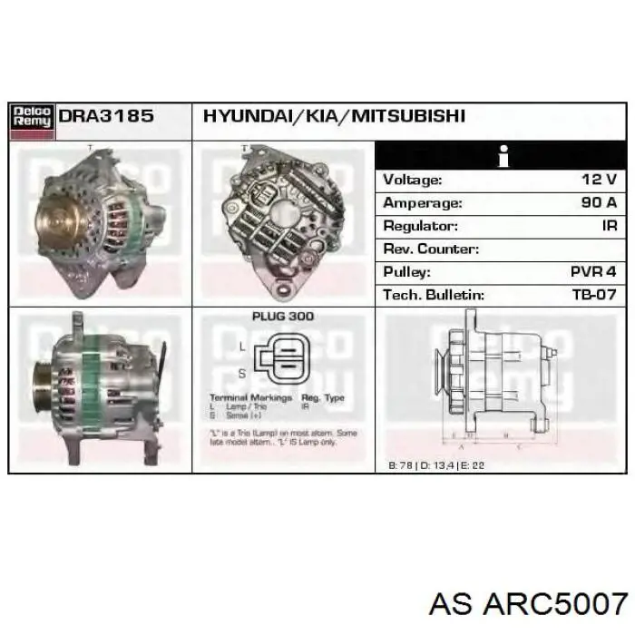 A860T17779 Mitsubishi alternador diodo puente rectificador