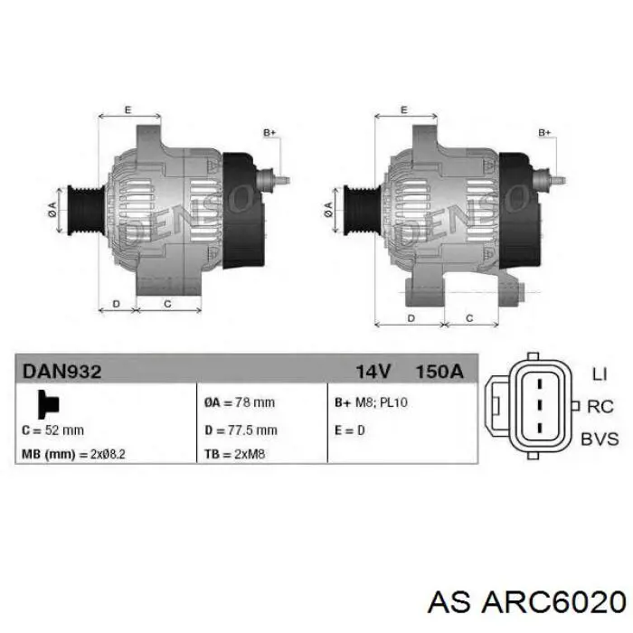 4M5T10300UA Ford Puente de diodos, alternador