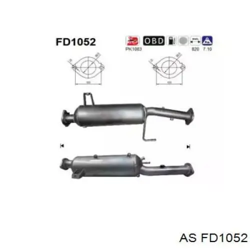 Filtro hollín Mitsubishi 1583A006 precio, desde 376,84 EUR