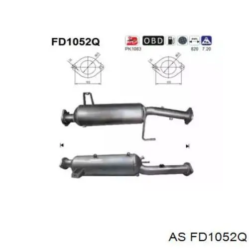 Comprar 1583A006 Mitsubishi Filtro de partículas (FAP)