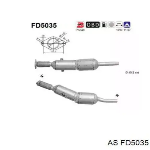 Comprar 200101773R Renault (RVI) Filtro de partículas (FAP)