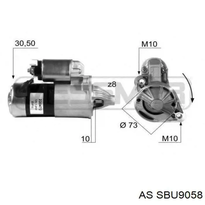 Casquillo de arrancador Mazda 323 BG