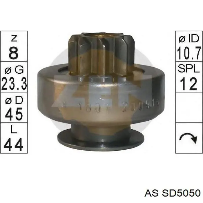 SD5050 AS/Auto Storm bendix, motor de arranque