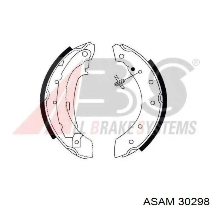 30298 Asam zapatas de frenos de tambor traseras