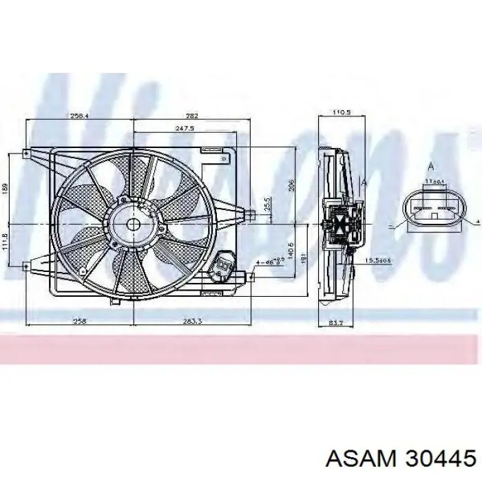 Ventilador de refrigeración del motor Dasis 188054N