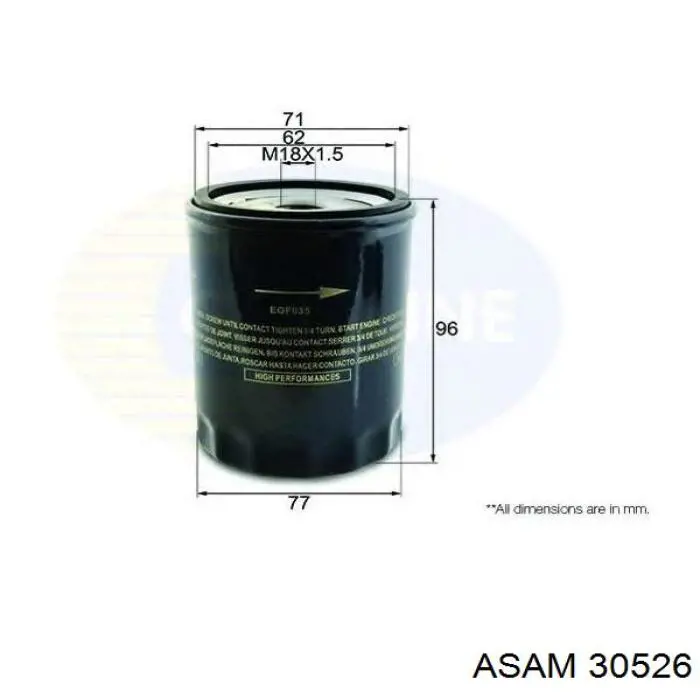 Comprar 30526 Asam Filtros de aceite