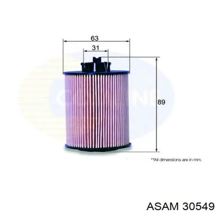 30549 Asam filtro de aceite