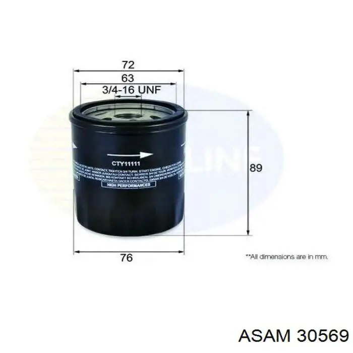 30569 Asam filtro de aceite
