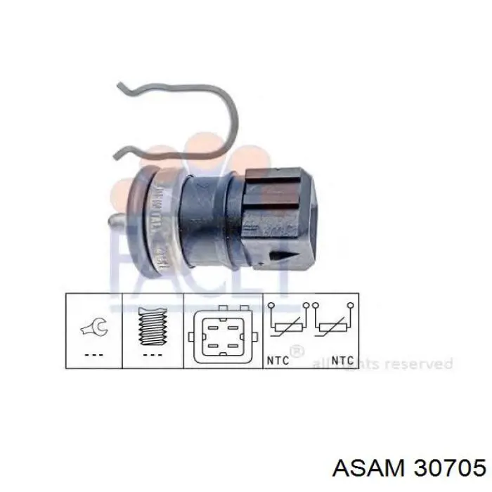 Comprar 30705 Asam Sensor de temperatura de agua