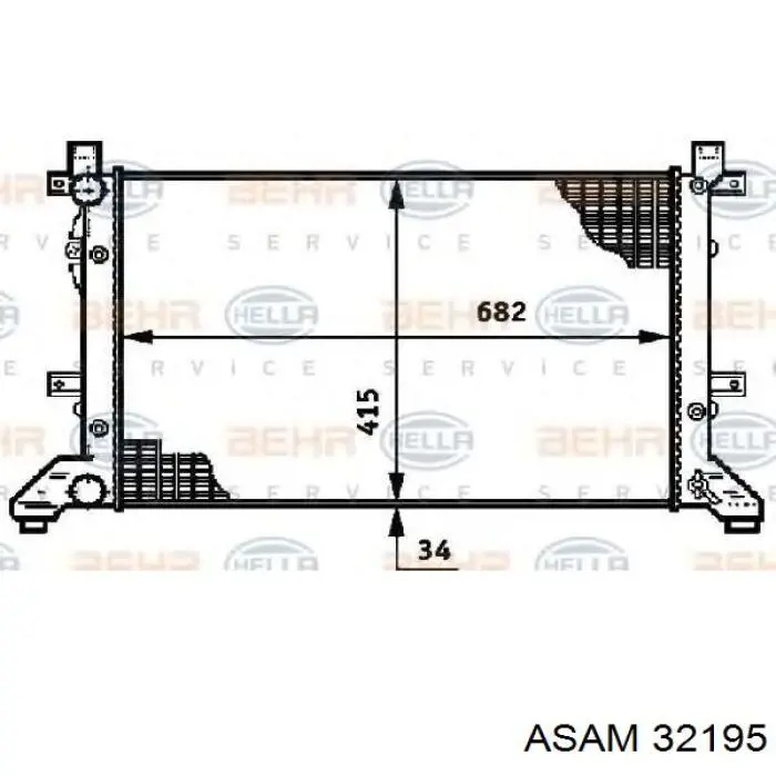 32195 Asam radiador refrigeración del motor