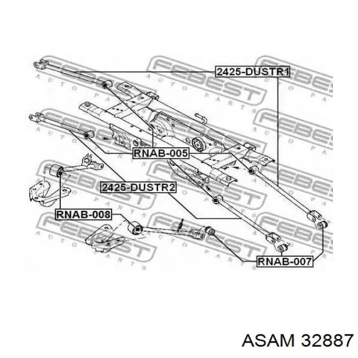 32887 Asam mangueta trasera izquierda (suspension)